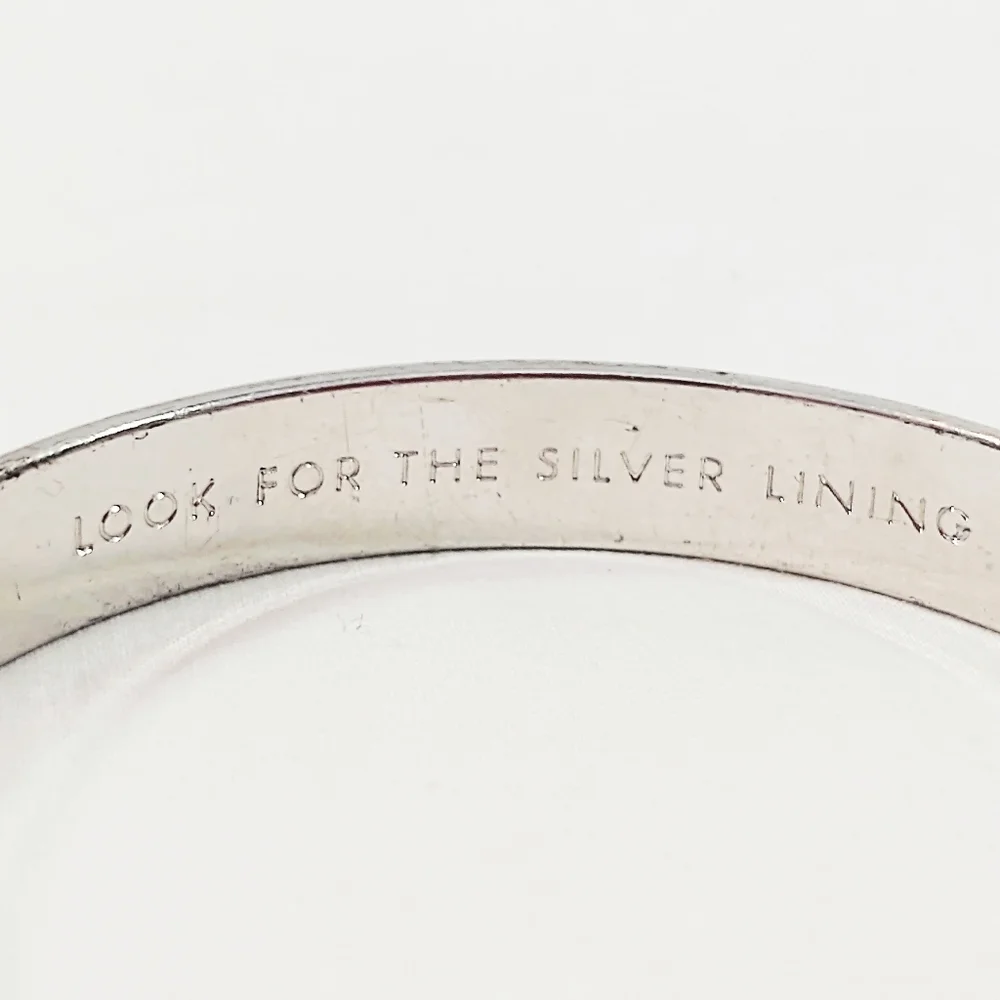 kate spade Look For The Silver Lining Idiom Silver Bangle Bracelet